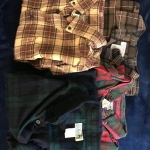 4 Men’s XL LL Bean Flannels